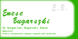 emese bugarszki business card